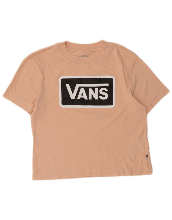 Tricou Crop Graphic Vans pentru femei Top UK 10 Small Pink Bumbac