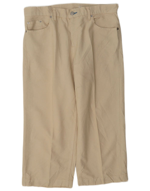 Pantaloni Capri cu talie înaltă Levi's pentru femei 577 US 12 Large W34 L22 Bej