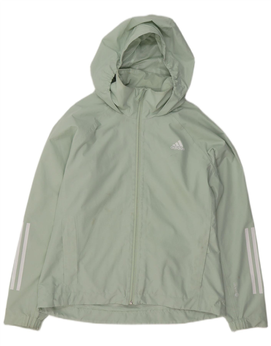 Jachetă de ploaie cu glugă Adidas pentru femei Marea Britanie 16/18 Poliester verde mare