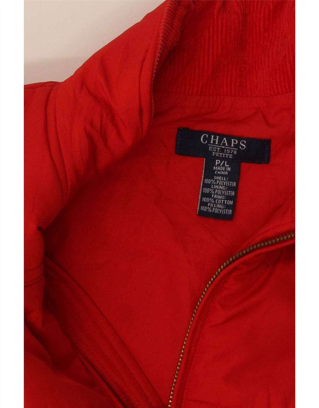 Gilet căptușit pentru femei Chaps UK 16, mare, roșu, poliester