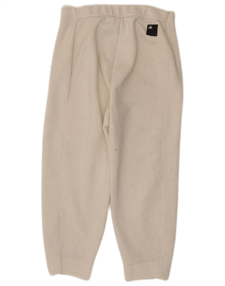 Pantaloni de trening Adidas pentru femei UK 12/14 Bumbac alb mediu