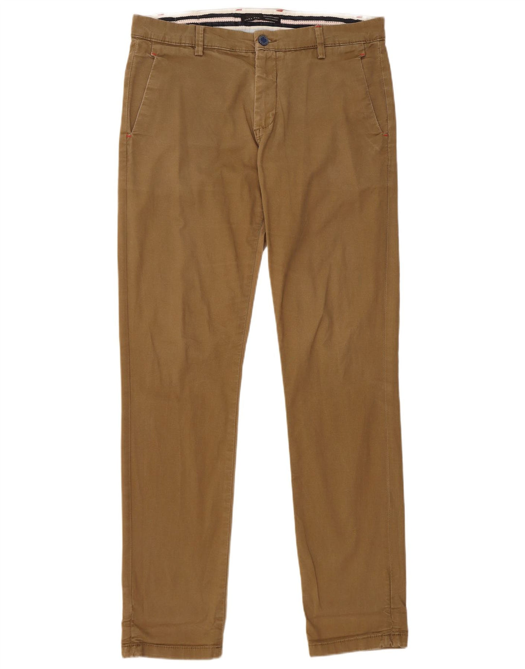 Pantaloni chino slim pentru bărbați Zara EU 40 Mediu L31 L33 Maro