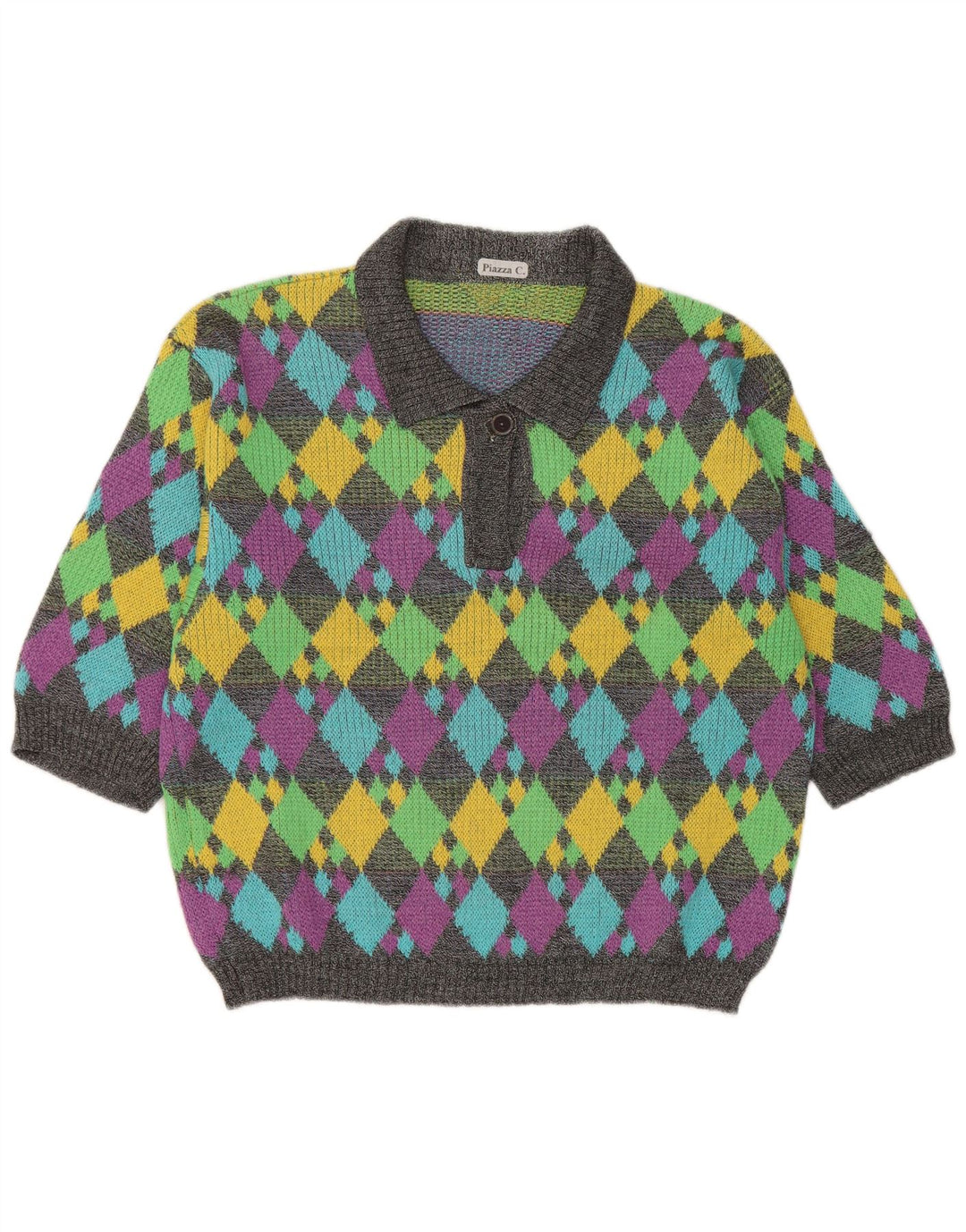 Pulover cu gât polo pentru femei Piazza UK 14 Medium Multicolor