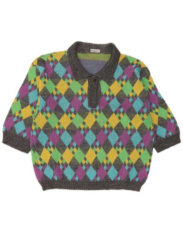 Piazza Womens Polo Neck Jumper Sweater UK 14 Medium Multicoloured