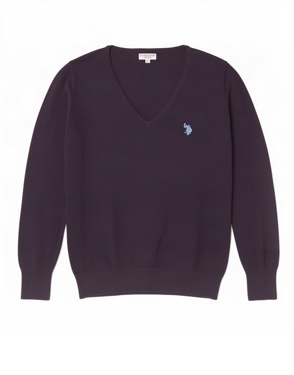 U.S. Polo Assn. Pulover pentru bărbați cu decolteu în V, XL, bumbac bleumarin