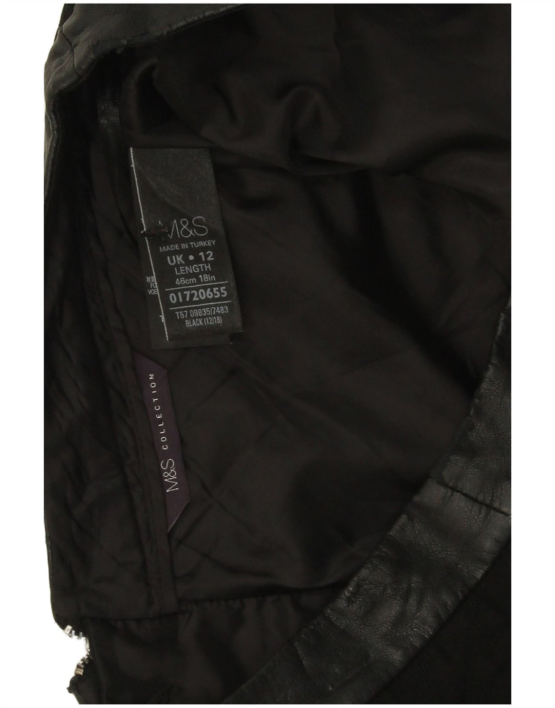 Fusta mini pentru femei Marks & Spencer UK 12 Medium W30 Black Argyle/Diamond