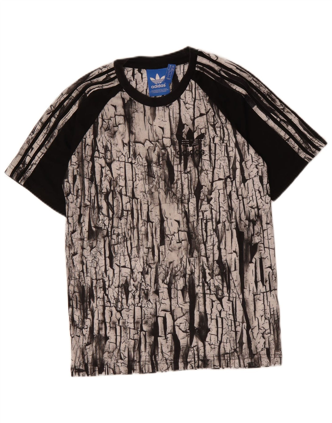 Tricou grafic ADIDAS pentru bărbați cu model abstract Top XS poliester negru