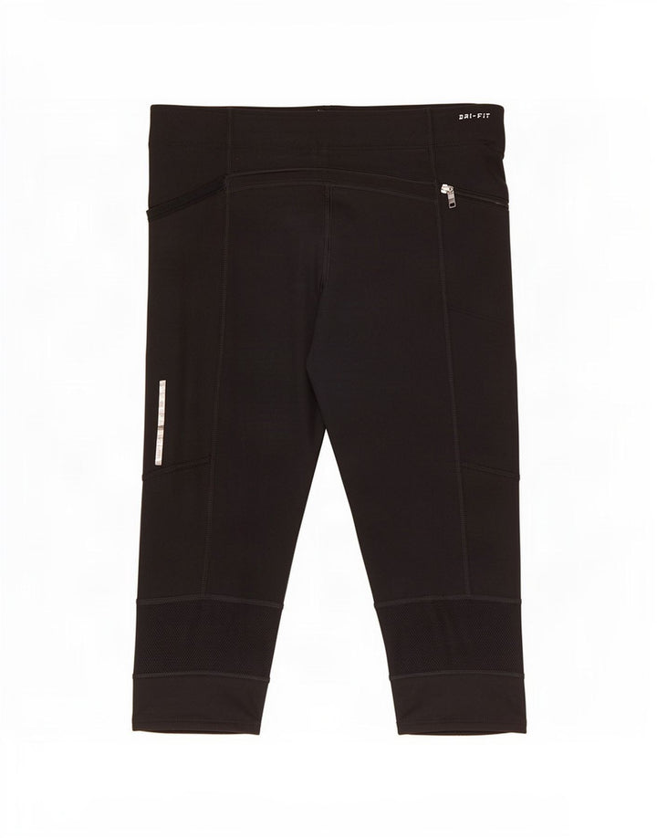 Leggings capri Nike Dri Fit pentru femei UK 14 Poliester mediu negru