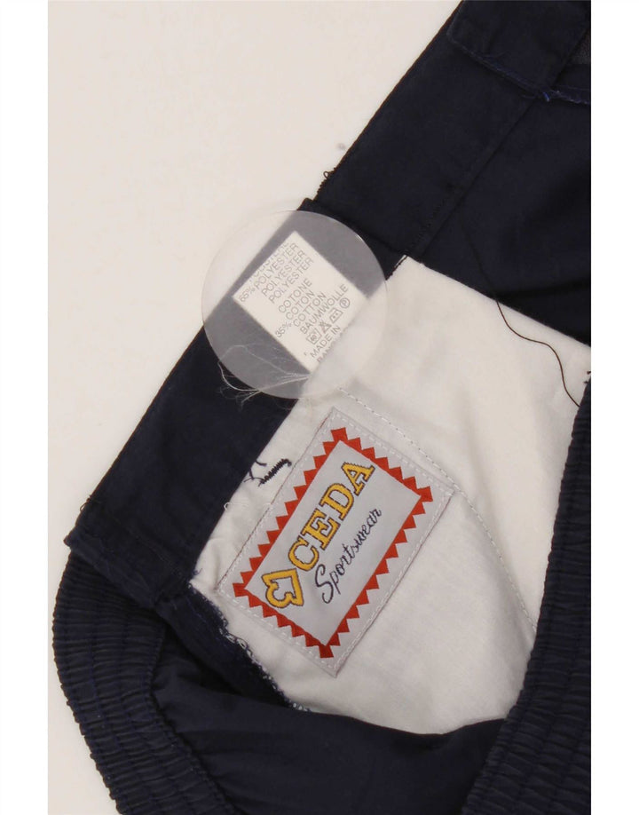 Pantaloni scurți chino vintage pentru bărbați W30 poliester bleumarin mediu