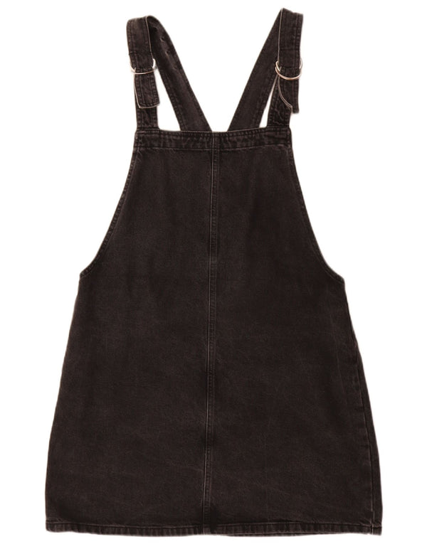 Topshop Salopete Femei Fusta Denim UK 14 Large W34 Bumbac Negru