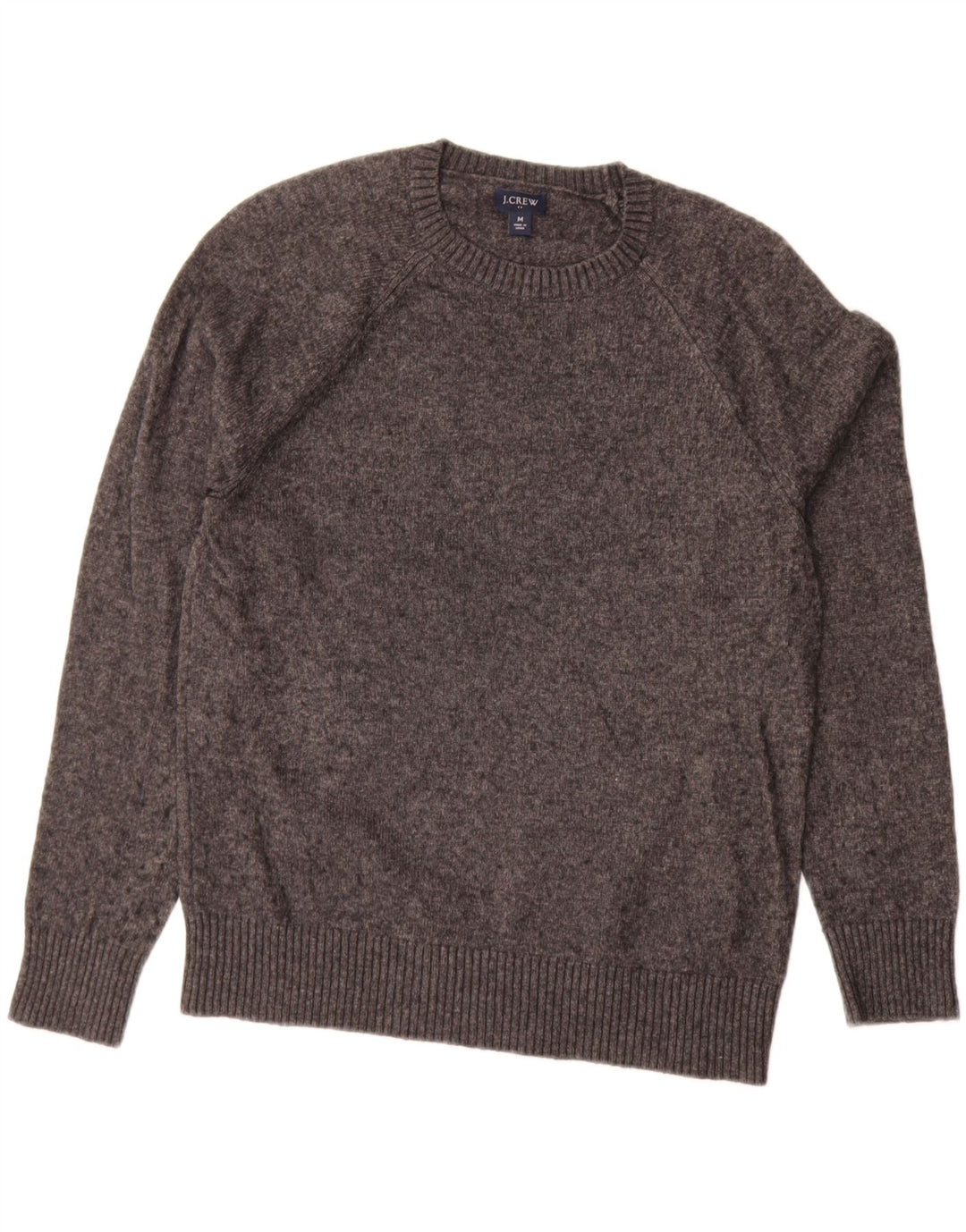 J. CREW Pulover pentru bărbați cu gât crew pulover din poliamidă cu pete gri mediu