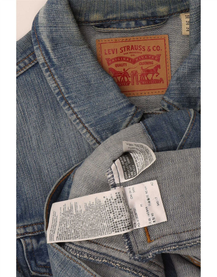 Jachetă de blugi Levi's pentru femei UK 12, bumbac albastru mediu