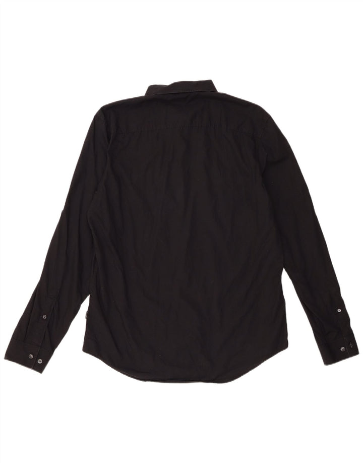 Cămașă Calvin Klein pentru bărbați, bumbac mediu negru