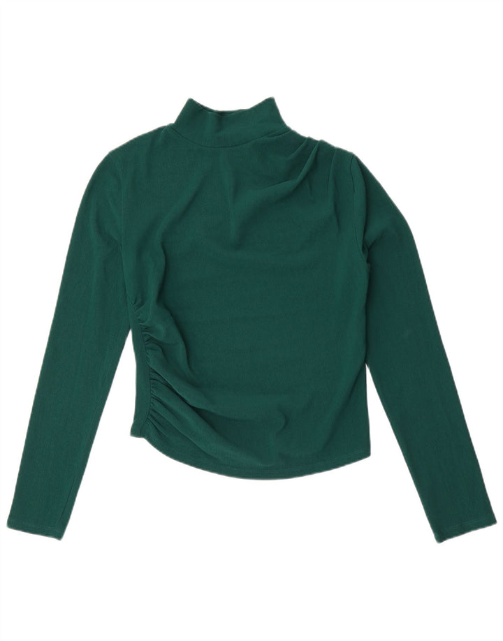 Crop Top pentru femei Zara cu mânecă lungă UK 12 verde mediu