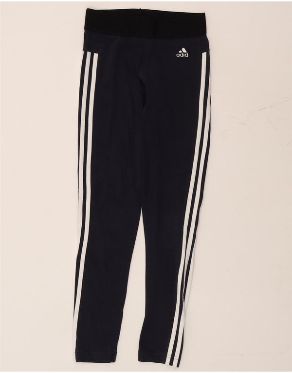 Leggings pentru femei Adidas UK 4/6 XS bleumarin, bumbac color bloc
