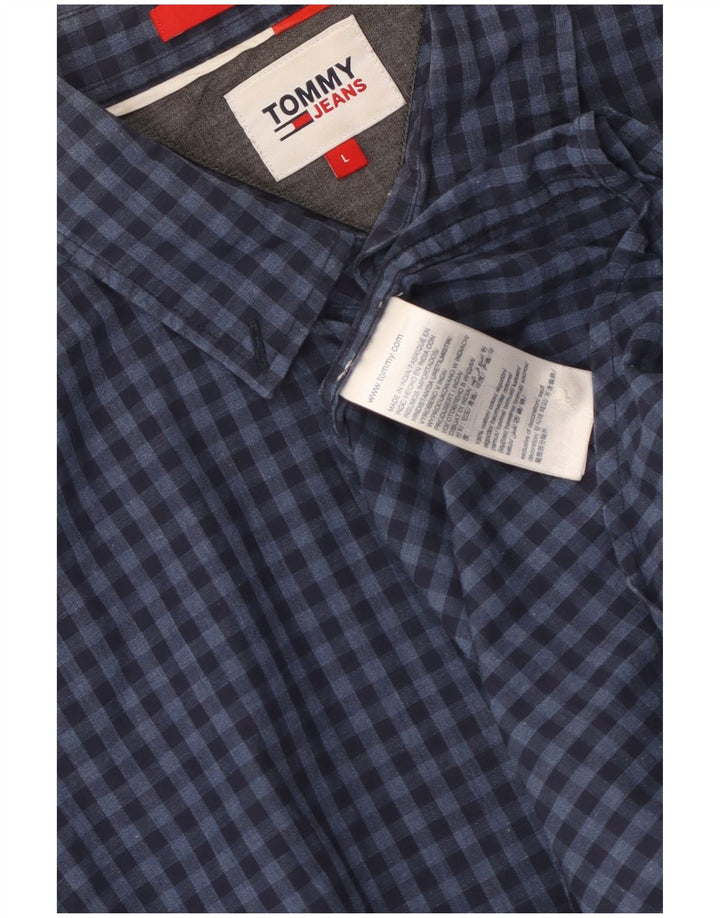 Cămașă pentru bărbați Tommy Hilfiger, cu tăiere obișnuită, mare, bleumarin, din bumbac