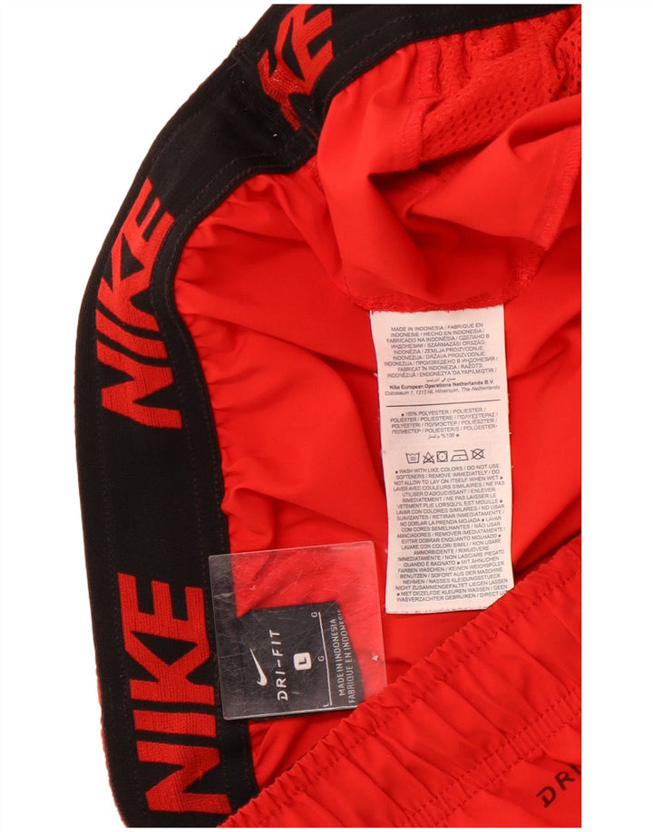 Pantaloni scurți sport Nike pentru bărbați, mari, roșii, din poliester