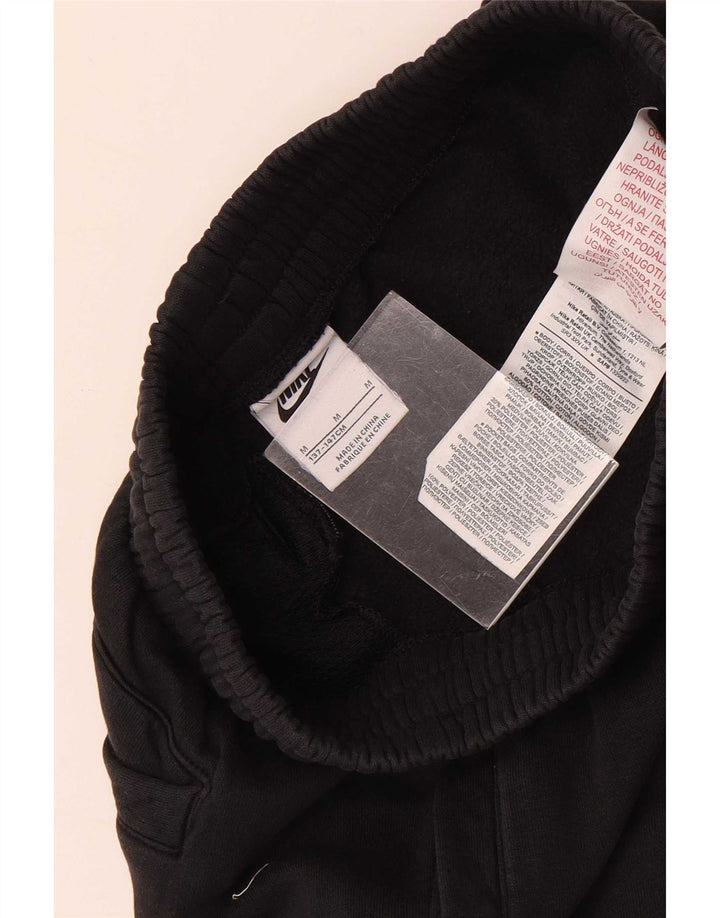 Pantaloni scurți sport Nike pentru băieți 10-11 ani, bumbac mediu negru