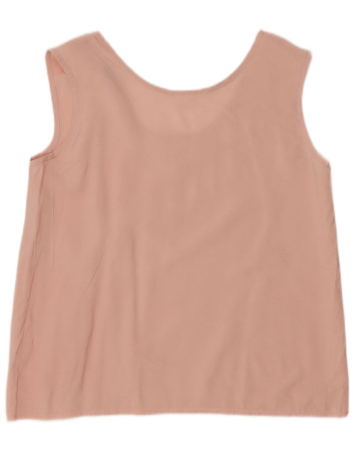 Bluză Vintage fără mâneci pentru femei IT 40 Small Pink Viscose