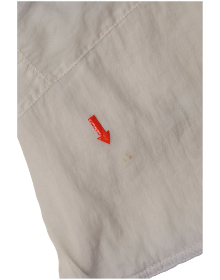 Jachetă de trening vintage pentru femei UK 14 Medium White Colorblock