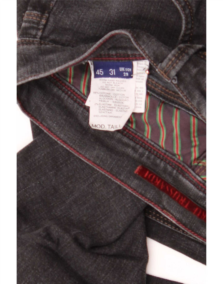 Trussardi blugi drepti pentru bărbați W29 L32 bumbac gri