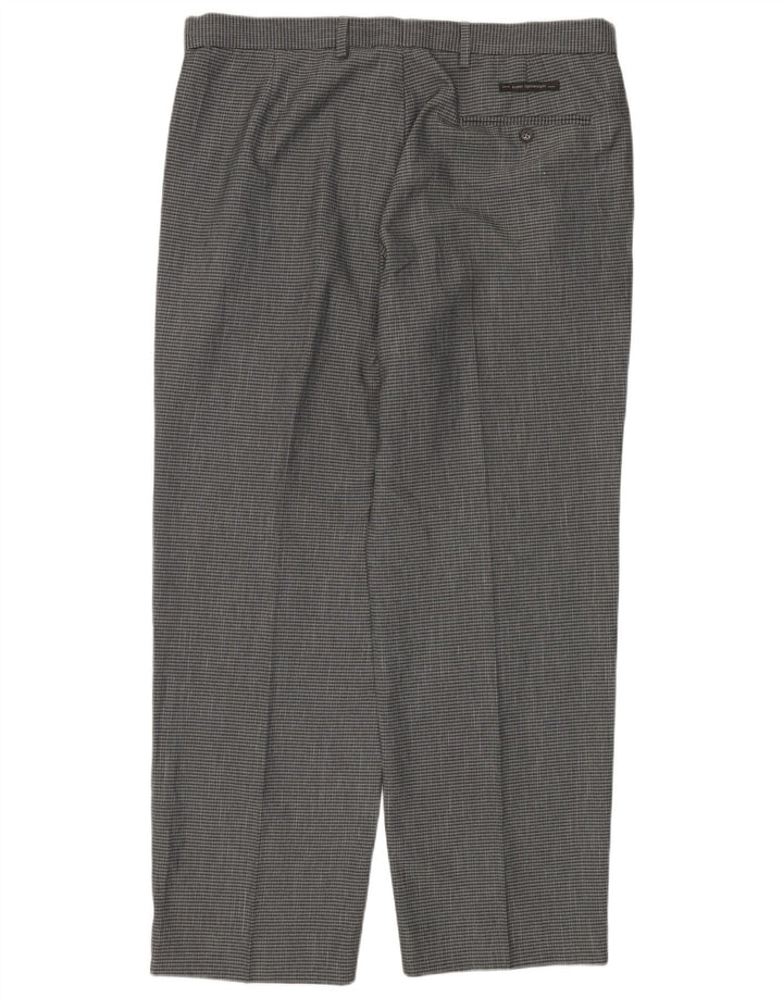 Marks & Spencer Pantaloni de costum pentru bărbați, drepti, cu croiala normală, L36 L29, gri