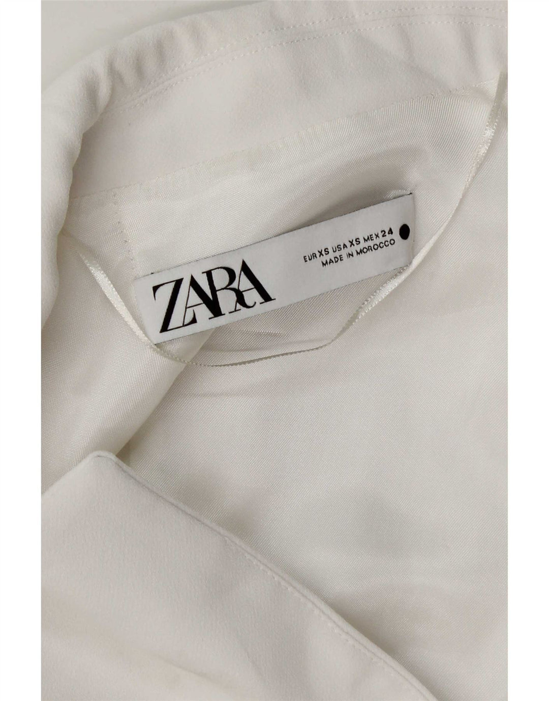 Vestă cu paragate obișnuită pentru femei Zara UK 6 XS Alb