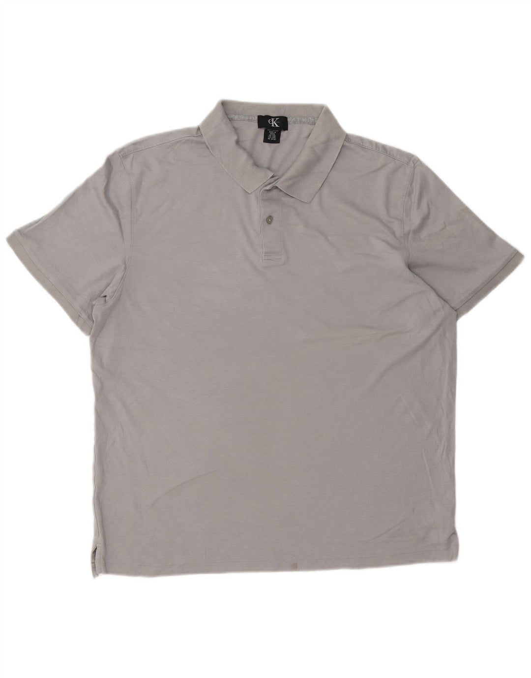Cămașă polo CALVIN KLEIN pentru bărbați, bumbac gri mare