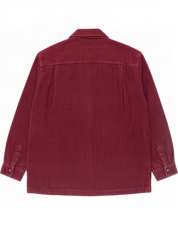 Cămașă supradimensionată din velur pentru femei L.L.Bean UK 18 XL bumbac burgundă