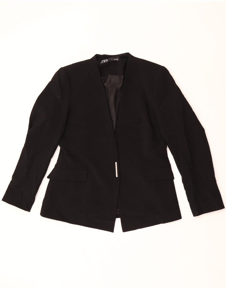 Blazer pentru femei Zara UK 16, mare, negru, poliester