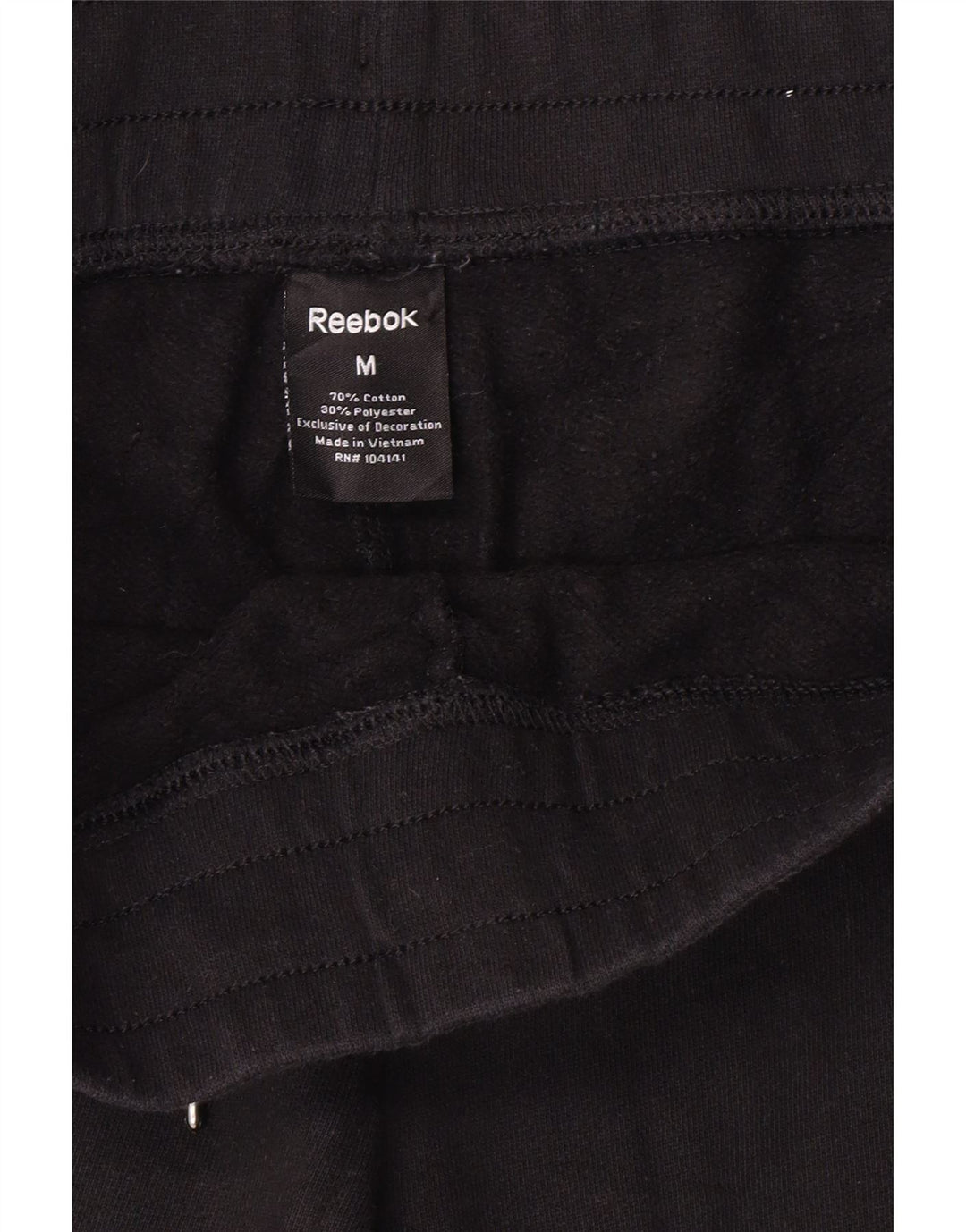 Pantaloni de trening Reebok pentru femei UK 14, bumbac mediu negru