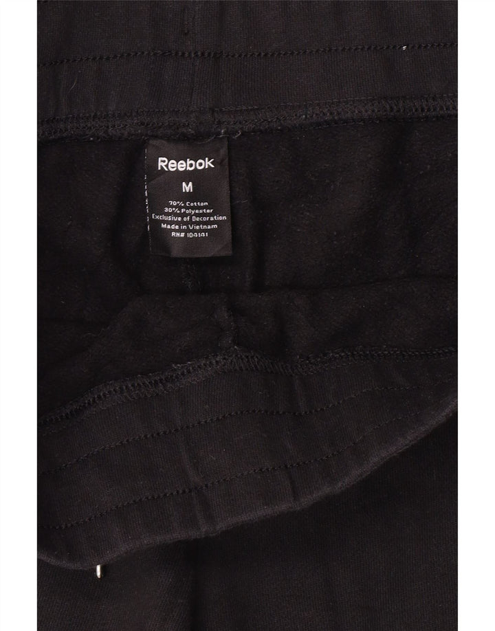 Pantaloni de trening Reebok pentru femei UK 14, bumbac mediu negru