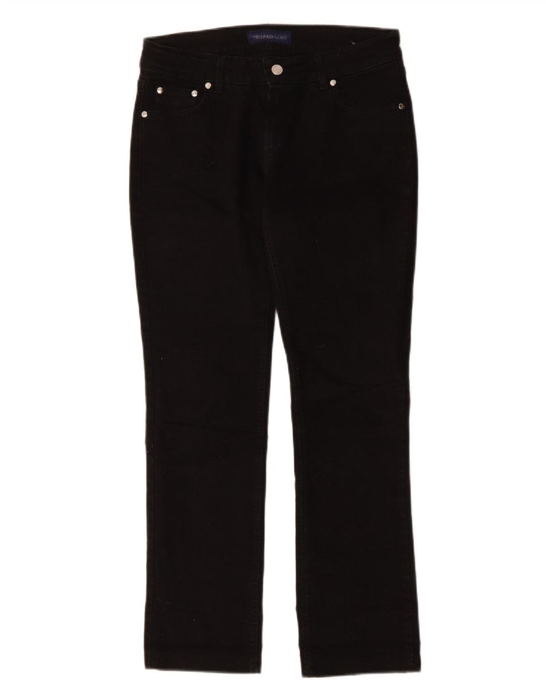 Trussardi blugi subțiri pentru femei W28 L28 bumbac negru