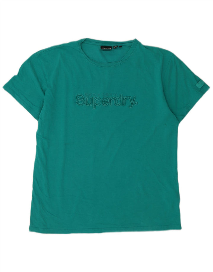 Tricou grafic Superdry pentru bărbați Top mic din bumbac verde