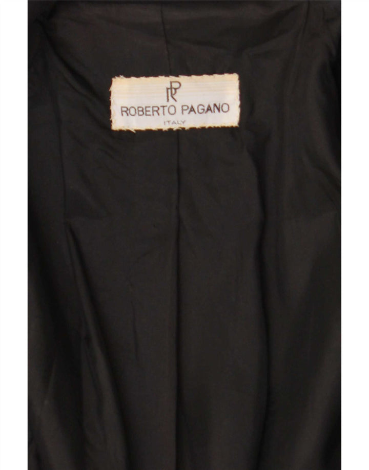 Blazer Vintage pentru femei cu 1 nasture, UK 10 Small Black