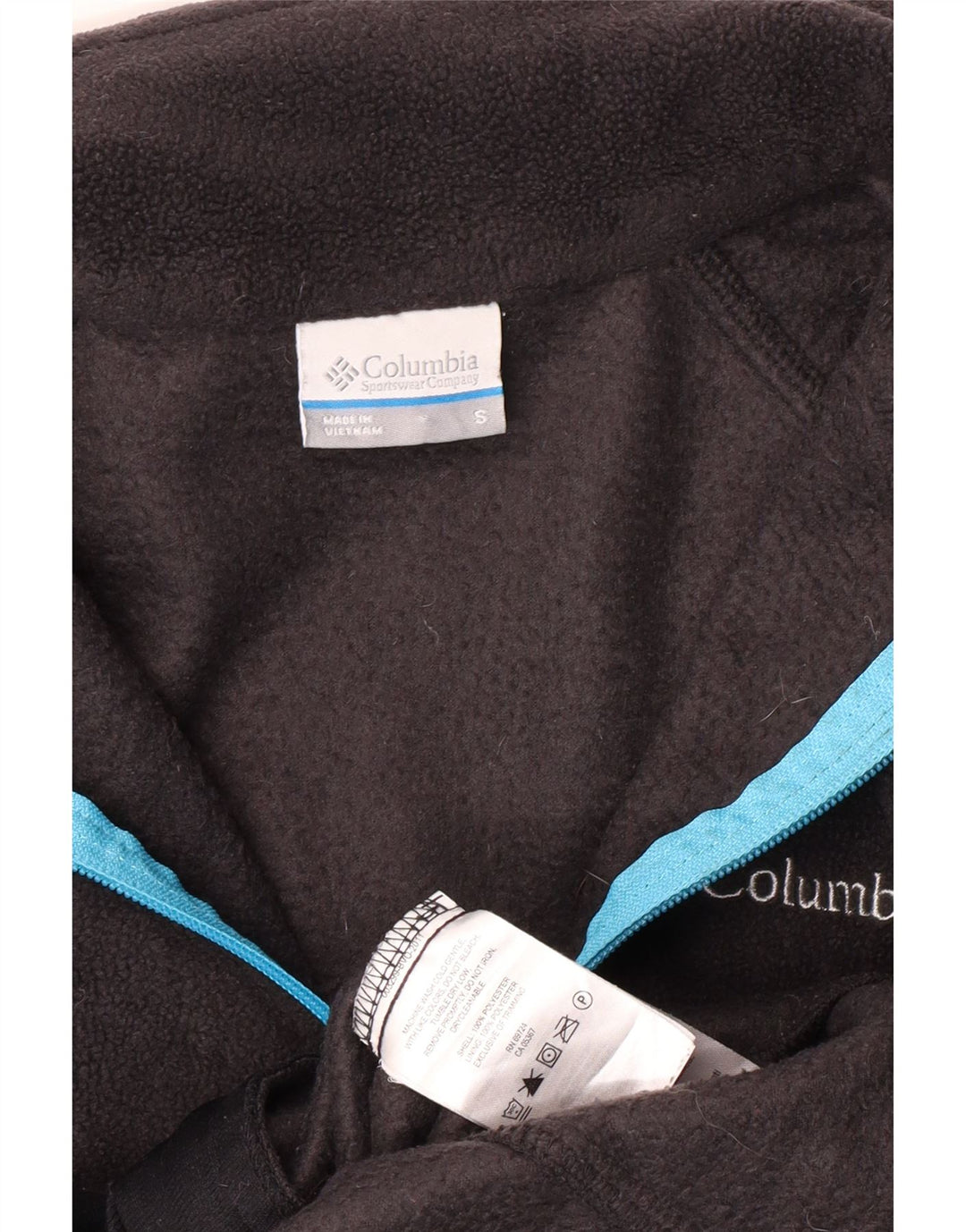 Jachetă fleece Columbia pentru femei UK 10, poliester negru mic