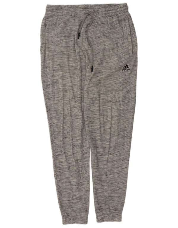 Pantaloni de trening pentru bărbați Adidas Pantaloni de jogging mari, gri bumbac cu pete
