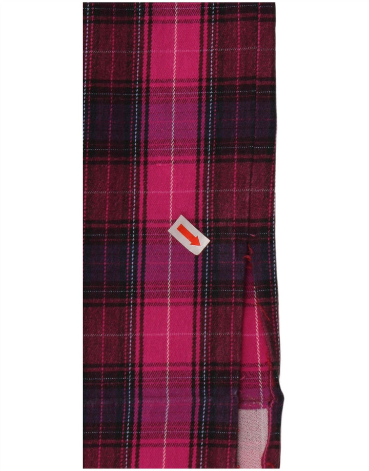 Pantaloni casual drepti pentru femei MOSCHINO UK 10 Small W28 L28 Pink Check