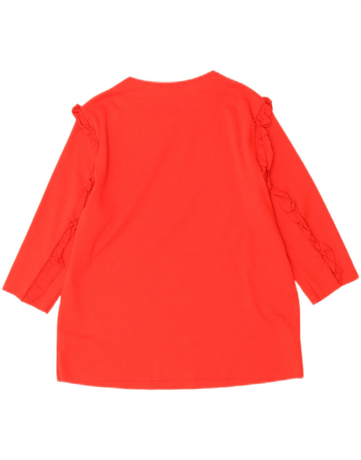 ZARA Womens 3/4 Sleeve Blouse Top UK 12 Medium Red Vintage Zara and Second-Hand Zara from Messina Hembry 