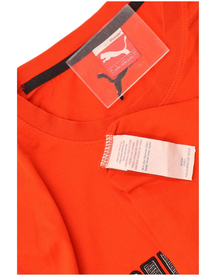 Tricou grafic Puma pentru bărbați Top mare bumbac portocaliu