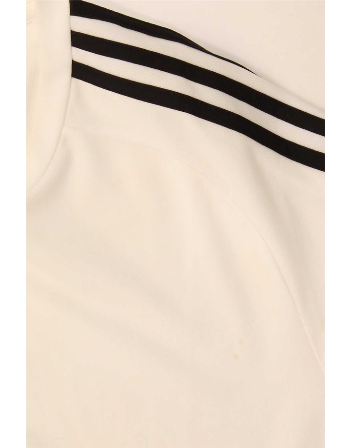 Tricou Adidas Climalite pentru bărbați Top mare din poliester alb