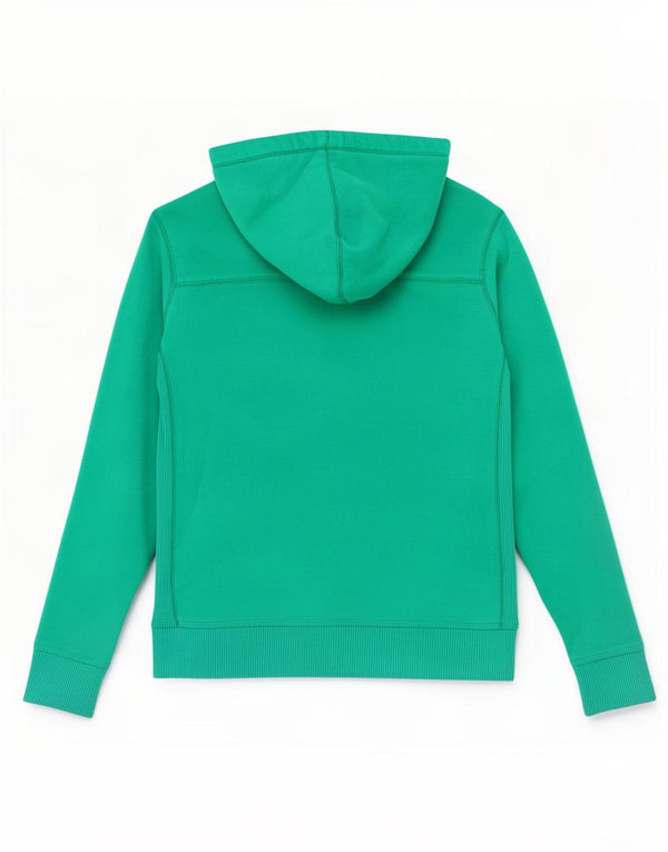 Pulover Tommy Hilfiger pentru damă, cu fermoar și grafic, bumbac verde mediu UK 14