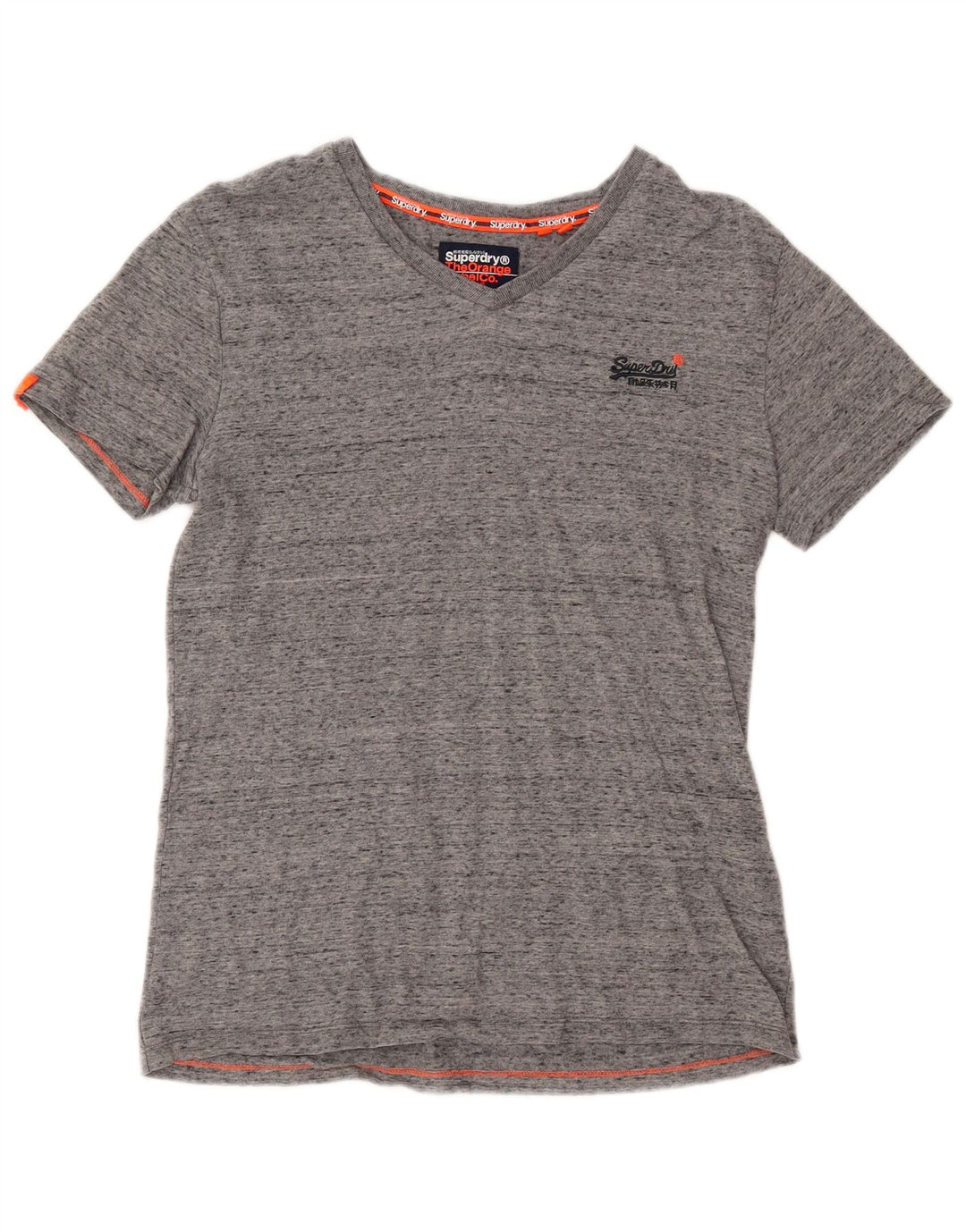 SUPERDRY tricou pentru bărbați Top mic, gri, bumbac cu pete