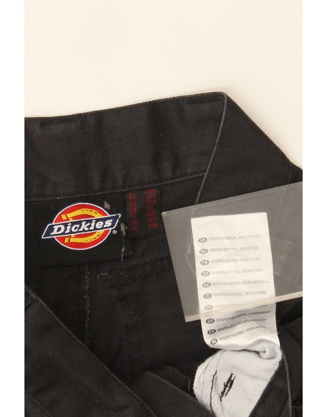 Pantaloni cargo dritti pentru bărbați Dickies W26 L30 poliester negru