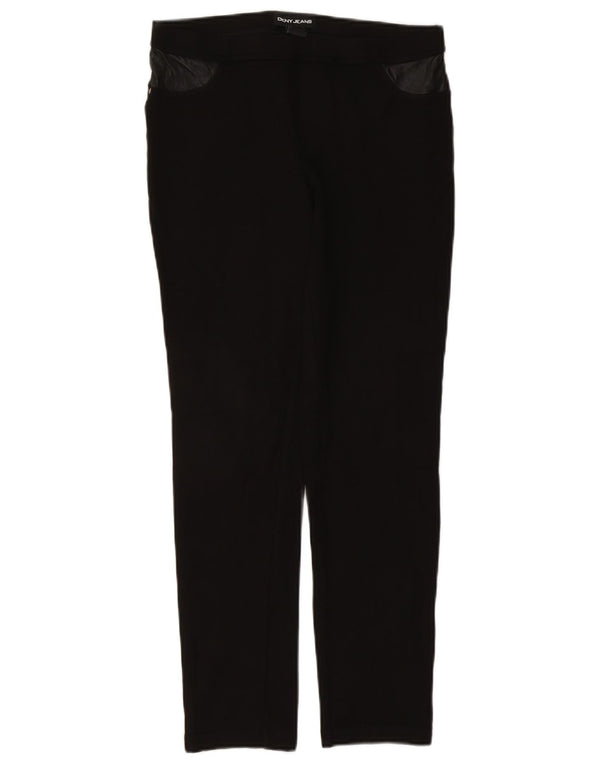 Dkny Womens Slim Casual Trousers Medium W30 L27 Black Viscose