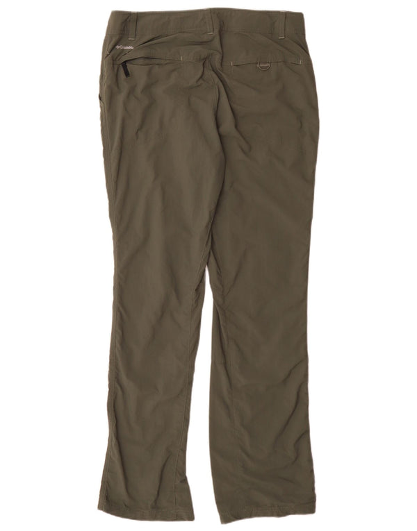 Pantaloni cargo Columbia Omni-Shade pentru drumeții pentru femei US 8 Medium W30 L33 verde