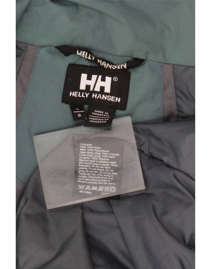 Jachetă de vânt cu glugă Helly Hansen pentru bărbați UK 40, mare, albastru, color block