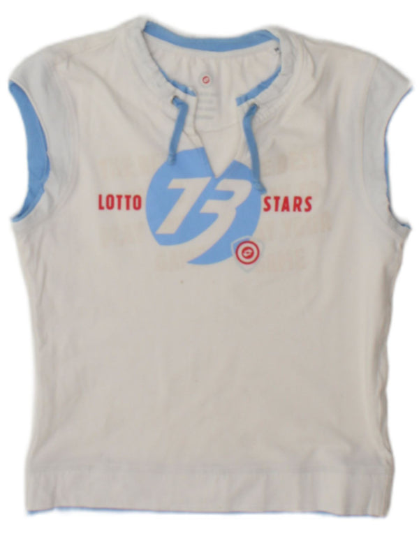 Lotto Womens Graphic Vest Top UK 12 Medium White