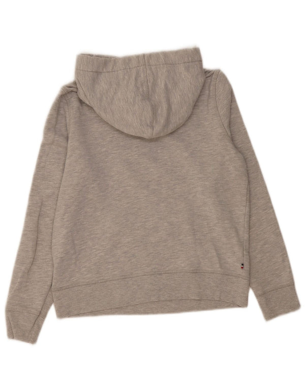 Pulover cu capota cu grafic Tommy Hilfiger pentru femei UK 10 mic bumbac gri