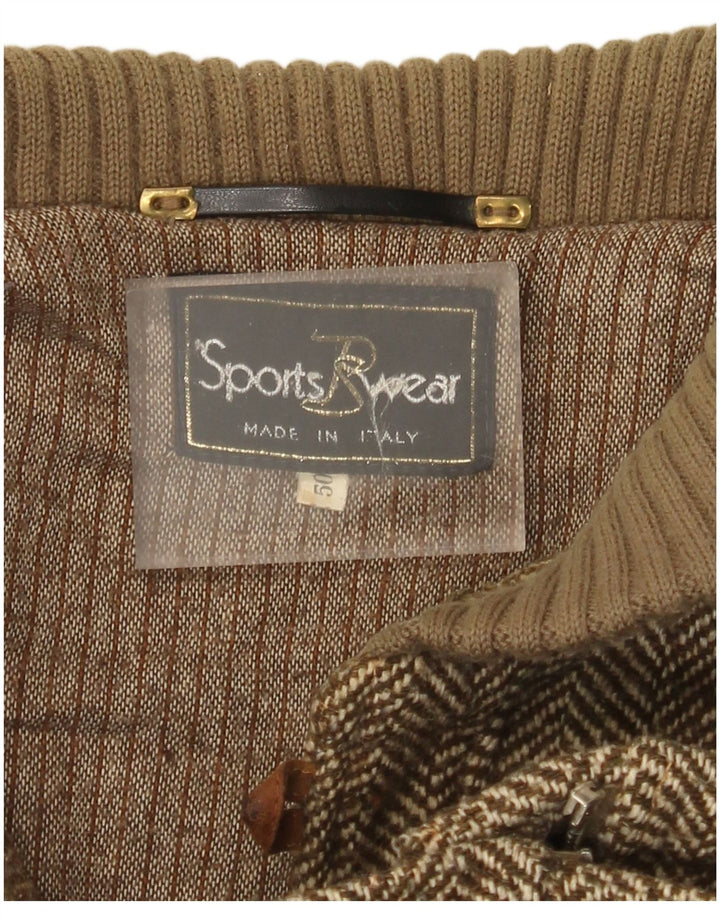 Jachetă bomber din tricot pentru bărbați Radici IT 50 Large Khaki Herringbone